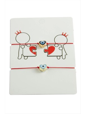 Kalp Nazar Ip Bileklik 2 Adet Nemere