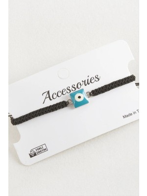 Kare Nazar Makrome Örgülü Bileklik Nemere