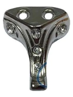 Moda Taşlı Ahşap Sandık Ayağı, Kutu Ayak 2,5 cm - Nikel, 100 Adet Nemere