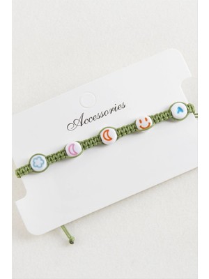 Emoji Makrome Örgülü Bileklik Nemere