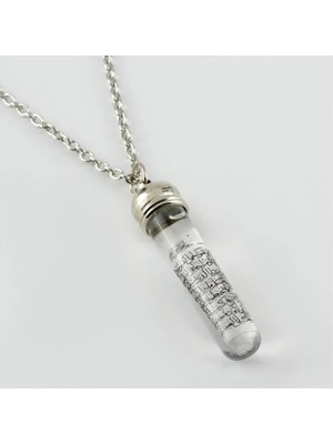 Ayetel Kürsü Yazılı Zemzem Sulu Canlı Kolye Nemere