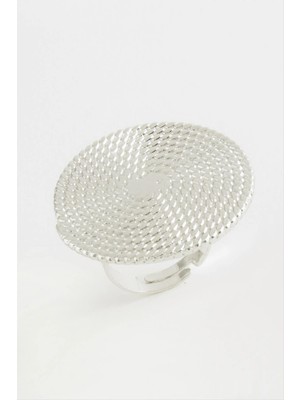 Hasır Görünümlü Metal Yüzük Nemere