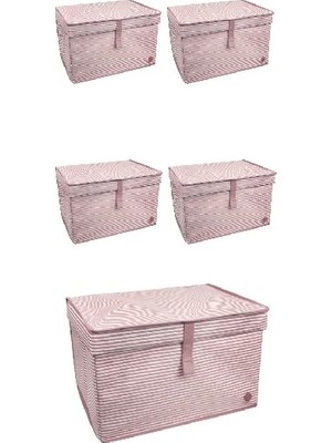 Düzenleyici Kutu Organizer Cırtlı Saklama Hurç Maxi Boy 30CM x 40CM x 50CM (5 Adet) Nemere