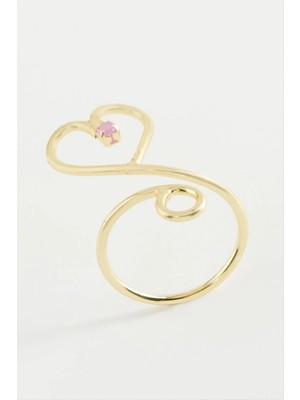 Kalp Taşlı Yüzük Nemere