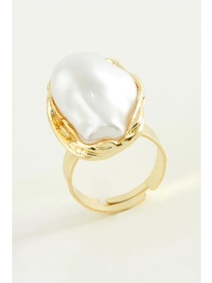 Oval Inci Metal Yüzük Nemere