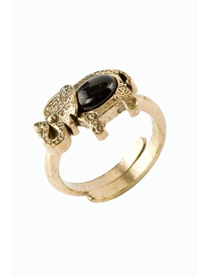 Fil Doğaltaşlı Otantik Yüzük Nemere