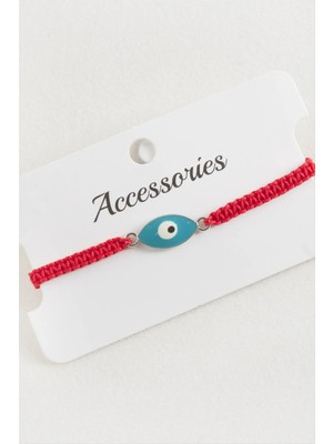 Oval Nazar Makrome Örgülü Bileklik Nemere