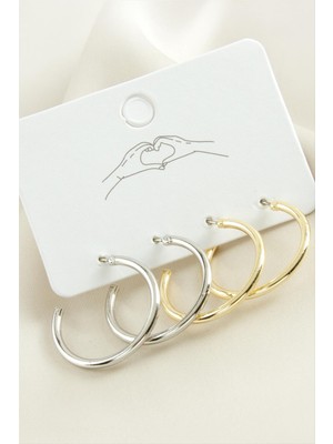 4 Adet Boru Halka Küpe Nemere