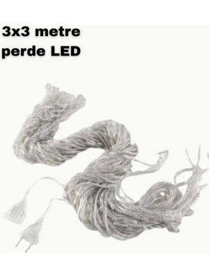 3x3 LED Işık Perdesi Şelale Model Iç Dış Mekân Dekorasyonu Nemere