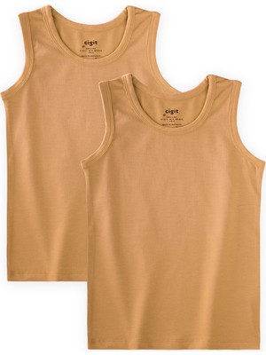 Cigit Ikili Geniş Askılı Atlet 2-11 Yaş Camel