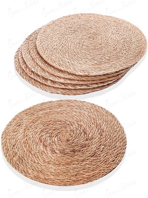 Dekoratif Modern 35 cm Hasır Amerikan Servis 1 Adet ROYALEKS-BLSSGS35 Nemere