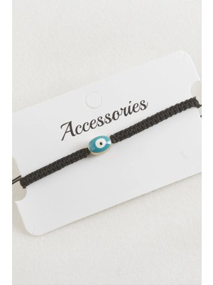 Oval Nazar Makrome Örgülü Bileklik Nemere