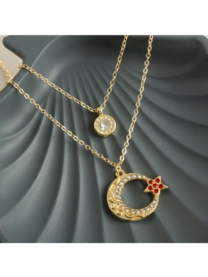 Ay Yıldız Yeni Sezon Ikili Kolye Nemere
