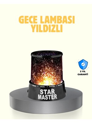 LED Renk Değiştiren Yıldız Projektör Galaxy Efektli Gece Lambası Nemere