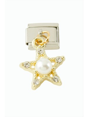 Yıldız Inci Sallatılı Çelik Charm Nemere