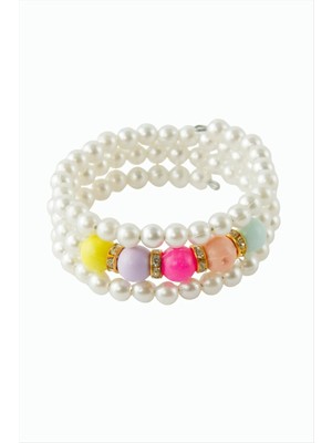 Taşlı Helezon Incili Çoçuk Bileklik Nemere