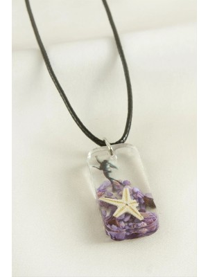 Deniz Yıldızı Dikdörtgen Epoksi Kolye Nemere