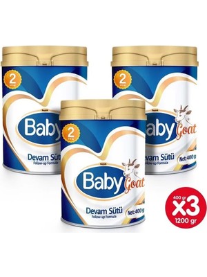 Baby Goat 2 Keçi Sütü Bazlı Biberon Maması 400 gr - 3'lü Sütlü İçerik İle Bebekler İçin
