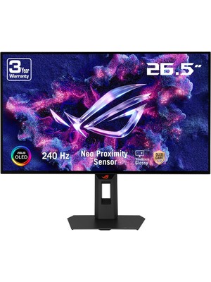 ASUS ROG STRIX XG27AQDMGR 26.5 TRUEBLACK GLOSSY OLED 2560x1440 0.03ms 240Hz 1300cd DP HDMI USB 3 Yıl Garanti