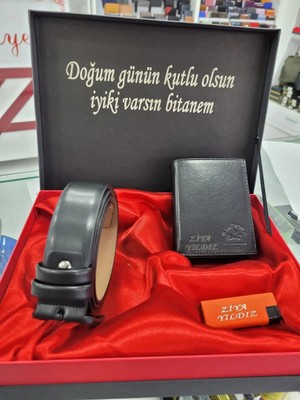 West Polo Westpolo Hakiki Deri Isme Özel Erkek Cüzdan & Kemer Seti