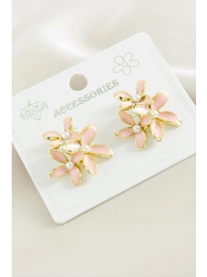 Çiçek Mineli Küpe Nemere