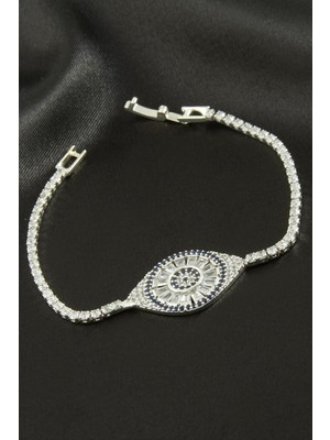 Oval Zirkon Taşlı Çocuk Bileklik 16 cm Nemere