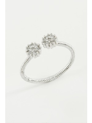 Çiçek Zirkon Taşlı Yüzük Nemere