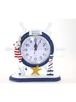 Ahşap Marin Dümenli Saat Model 3 Nemere