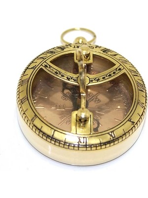 Pirinç Güneş Saati ve Pusula Modeli 7830 Nemere