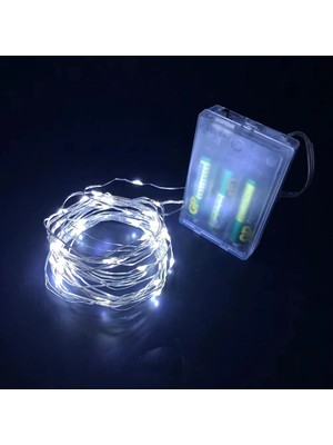 Greyder GD957 Şerit Pilli Aydınlatma 3 Metre 30 Adet Beyaz Peri LED Nemere