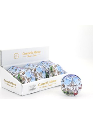 Taşlı Istanbul Tasarımı El Aynası Kalın Model 5 Nemere