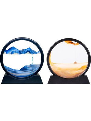 Nemere Astronot Küçük - 7 Inç  Sulu Cam Kum Saati Ayna Modeli (4887)