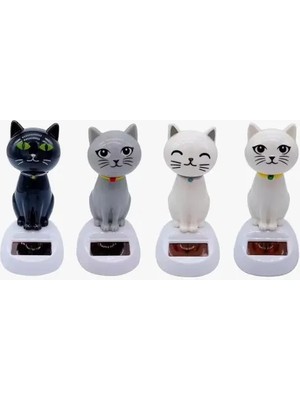 Güneş Enerjili Solar Sallanan Kedi Figürü Nemere