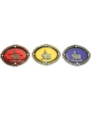 Istanbul Temalı Metal Magnet Galata Kulesi Kabartmalı Nemere