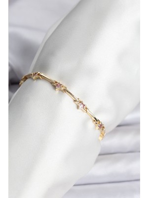 Yıldız Model Gold Renk Pirinç Bileklik Nemere