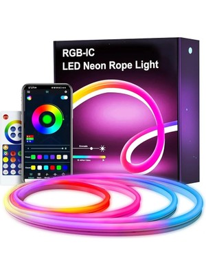 Nemere Neon LED Esnek Aydınlatma - Rgb Magıc Smart - 5 Metre Paket IP67 - Uzaktan Kumanda + Uygulama (4887