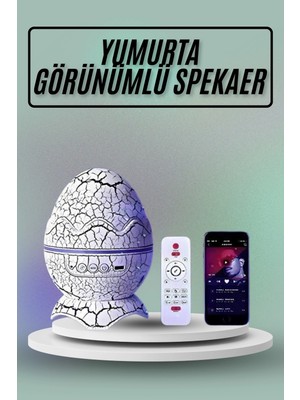 Yumurta Görünümlü Masa ve Gece Lambası Renk Değiştirebilen Projektör Nemere