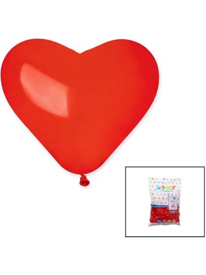 Nemere Kırmızı Kalp Balon 10 Inç - 25CM - 100PCS (4887)
