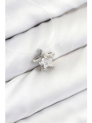 Misineli Yıldız Model Gümüş Renk Hayalet Kolye Nemere