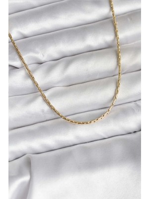 14K Gold Renk Kaplama Ince Zincir Model cm Kadın Kolye Nemere