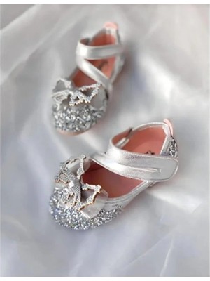 Sy Store Kız Çocuk Taş ve Fiyonk Detaylı Işıltılı Babet