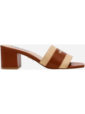 Steve Madden Knoxville Cognac Kadın Kahverengi Topuklu Terlik Knoxville Cognac