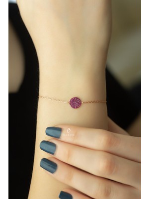 By Barun Yuvarlak Gümüş Bileklik 925 Ayar