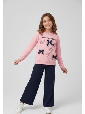 Breeze Kız Çocuk Pileli Kol Suıtman Takım BRE-22415