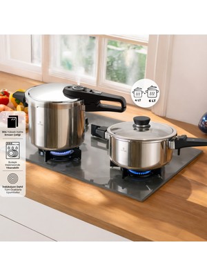 Emsan Fast Cooker Çift Emniyetli Düdüklü Tencere 4 +6 Lt