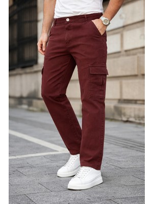 Comstar Erkek Kargo Cepli Pamuklu Kiremit Baggy Pantolon