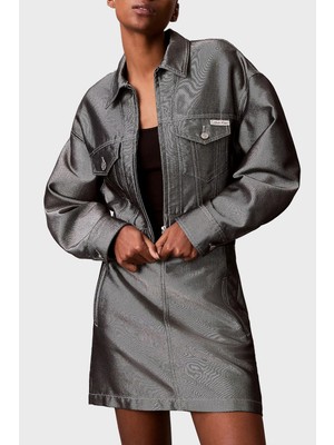 Calvin Klein Pamuklu Parlak Denim Bomber Ceket LV047E715G3UF Bayan Ceket LV047E715G 3uf