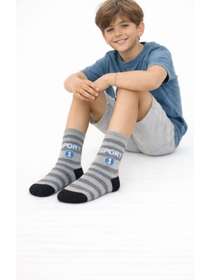 Gigi Giyim Sports Yazılı Erkek Çocuk Soket Çorap
