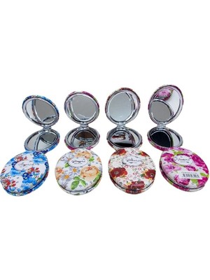 Epilons Cep Aynası Oval Tombul Taşlı Flowers