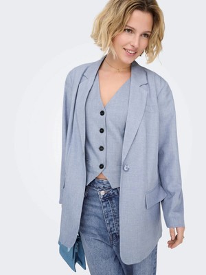 Only 15328158 Kadin Blazer Ceket - Mavi